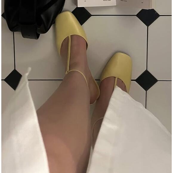 ZARA Yellow Leather Heels NWT - Picture 5 of 16